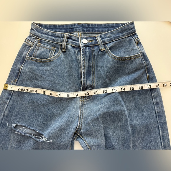 2 Pairs of NEW SHEIN Jeans Black and Blue (xs) Denim (sm) - never seen worn - Picture 8 of 15